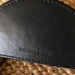 Building Block Zipper Half Moon Purse